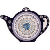 Clayre & Eef Ceramiczna podkładka pod patelnię Boho Niebiesko-Fioletowa 24x17 cm