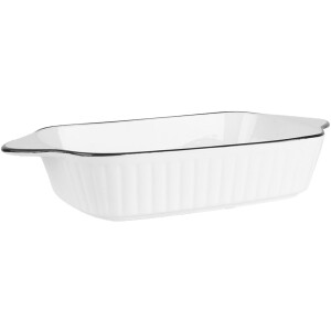Clayre & Eef 6CE2165 Miska biała czarna 26x15x5 cm 550 ml ceramiczna prostokątna