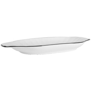 Clayre & Eef 6CE2166 Miska ceramiczna Biały Czarny 29x16x3 cm Nowoczesny styl