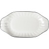 Clayre & Eef 6CE2166 Miska ceramiczna Biały Czarny 29x16x3 cm Nowoczesny styl