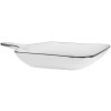 Clayre & Eef 6CE2168 Miska ceramiczna 23x17x3 cm Biały Czarny Nowoczesny