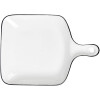 Clayre & Eef 6CE2168 Miska ceramiczna 23x17x3 cm Biały Czarny Nowoczesny