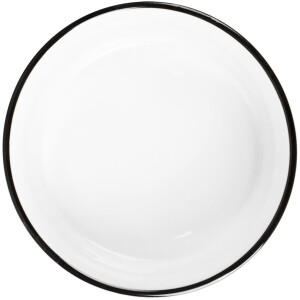 Clayre & Eef 6CEBO0211 Miska ceramiczna biała czarna Ø 16x7 cm 650 ml okrągła nowoczesna
