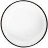 Clayre & Eef 6CEBO0211 Miska ceramiczna biała czarna Ø 16x7 cm 650 ml okrągła nowoczesna