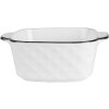 Clayre & Eef 6CEBO0212 Miska biała czarna 15x12x5 cm 400 ml ceramiczna nowoczesna