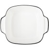 Clayre & Eef 6CEBO0212 Miska biała czarna 15x12x5 cm 400 ml ceramiczna nowoczesna