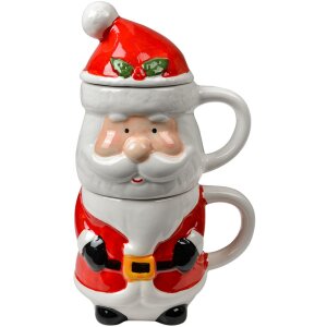 Clayre & Eef Kubek Świąteczny Święty Mikołaj 300/375ml
