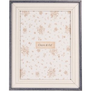 Clayre & Eef Ramka na zdjęcia 13x18 cm Biel-Błękit