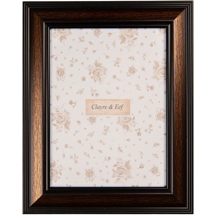 Clayre & Eef Ramka na zdjęcia Brązowo-Czarna 20x25 cm Barokowa