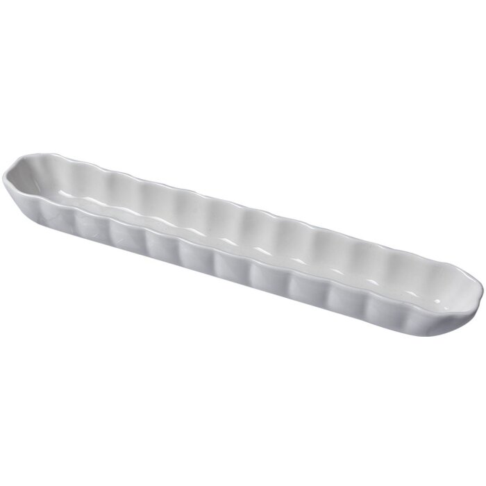 Clayre & Eef 6CE2047 Miska 26x4x3 cm Biała Ceramika o nowoczesnym designie