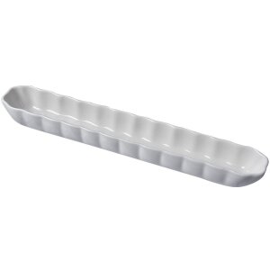 Clayre & Eef 6CE2047 Miska 26x4x3 cm Biała Ceramika o nowoczesnym designie
