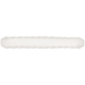 Clayre & Eef 6CE2047 Miska 26x4x3 cm Biała Ceramika o nowoczesnym designie