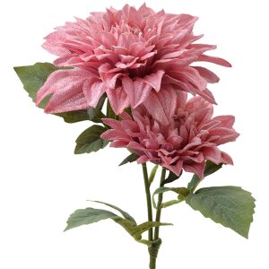Clayre & Eef 6PL0339P Gałązka dekoracyjna z kwiatami różowa 62 cm