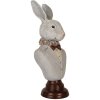 Clayre & Eef 6PR5361 Dekoracja Popiersie Królik Szarobrązowy 15x13x39 cm
