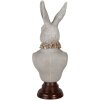 Clayre & Eef 6PR5361 Dekoracja Popiersie Królik Szarobrązowy 15x13x39 cm
