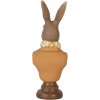 Clayre & Eef 6PR5363 Dekoracja Popiersie Królik Brązowy Pomarańczowy 7x5x19 cm