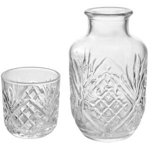 Clayre & Eef Karafa z Kieliszkiem 550ml Transparent