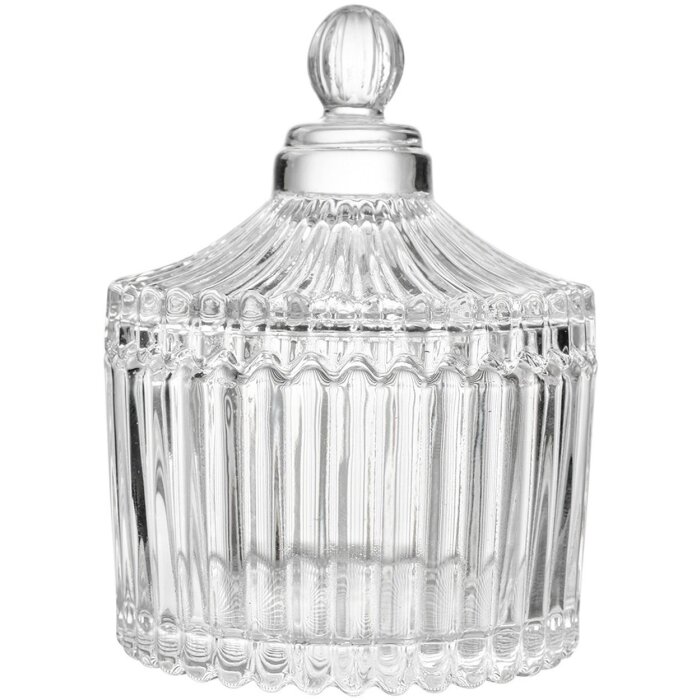 Clayre & Eef Słoik z Pokrywką Szkło Ø7x9 cm