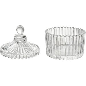 Clayre & Eef Słoik z Pokrywką Szkło Ø7x9 cm