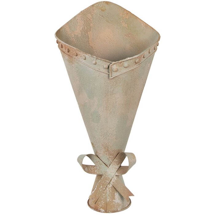 Clayre & Eef Doniczka Żelazna Vintage Zielony 50 cm