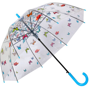 Parasol Juleeze JZUM0093 Przezroczysty motyw motyla Ø 90x82 cm Niebieski