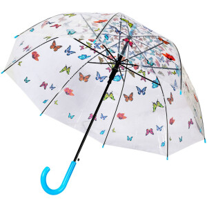 Parasol Juleeze JZUM0093 Przezroczysty motyw motyla Ø 90x82 cm Niebieski