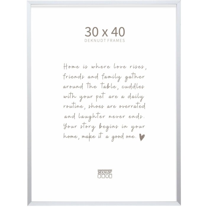 Ramka na zdjęcia Deknudt S029D1 30x40 cm srebro matowe