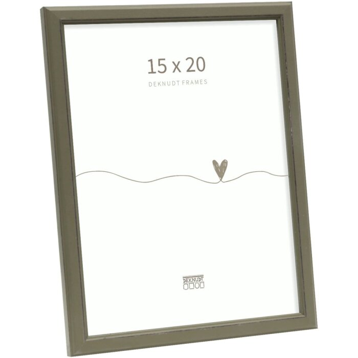 Deknudt S236F8 Ramka na zdjęcia khaki zielona 15x20 cm rustykalny styl