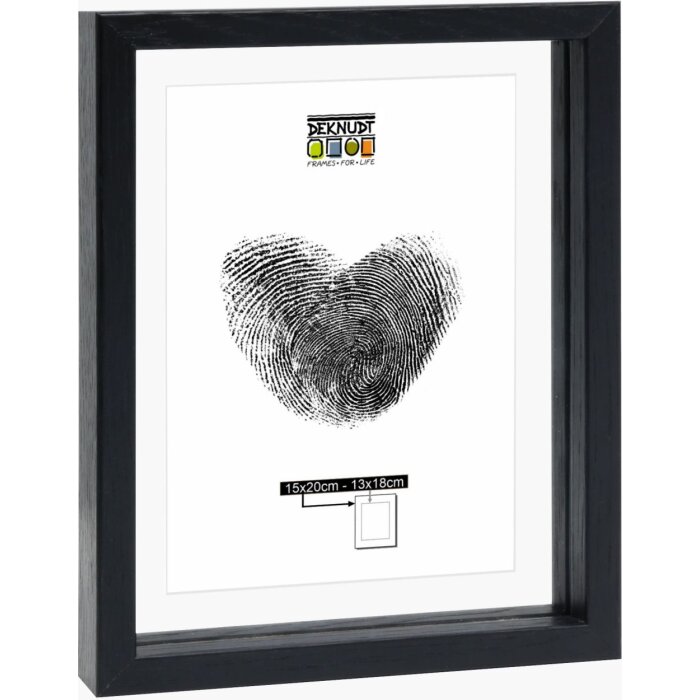 Deknudt Ramka na zdjęcia z drewnianą krawędzią – Efekt zawieszenia 15x20 cm