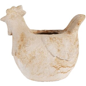 Clayre & Eef 6MG0108 Doniczka dekoracyjna beżowo-brązowa 31x20x27 cm Styl wiejski