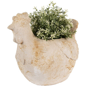 Clayre & Eef 6MG0108 Doniczka dekoracyjna beżowo-brązowa 31x20x27 cm Styl wiejski
