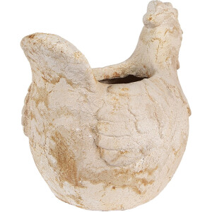 Clayre & Eef 6MG0108 Doniczka dekoracyjna beżowo-brązowa 31x20x27 cm Styl wiejski