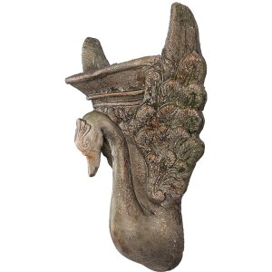 Clayre & Eef 6MG0112 Dekoracja Doniczka Brązowy Zielony 30x15x43 cm Styl Barokowy