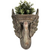 Clayre & Eef 6MG0112 Dekoracja Doniczka Brązowy Zielony 30x15x43 cm Styl Barokowy