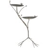 Clayre & Eef Poidło dla ptaków 6Y5656 Fontanna w stylu antycznym z metalu zielona brązowa 38x43x78 cm