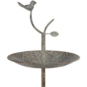Clayre & Eef 6Y5658 Metalowy etażer zielono-brązowy Ø 26 x 48 cm 2 poziomy w stylu antycznym