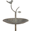 Clayre & Eef 6Y5658 Metalowy etażer zielono-brązowy Ø 26 x 48 cm 2 poziomy w stylu antycznym