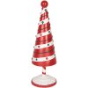 Clayre & Eef 6Y5734 Ozdoba choinkowa czerwono-biała Ø 12x36 cm żelazo