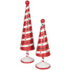 Clayre & Eef 6Y5734 Ozdoba choinkowa czerwono-biała Ø 12x36 cm żelazo