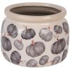 Clayre & Eef 6CECSP0001L Doniczka ceramiczna beżowo-szara Ø 20x15 cm styl wiejski