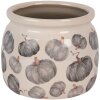 Clayre & Eef 6CECSP0001M Doniczka ceramiczna beżowo-szara Ø 16x13 cm Styl wiejski
