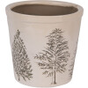 Clayre & Eef 6CENPT0001L Doniczka dekoracyjna beżowo-zielona Ø 17x16 cm