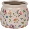 Clayre & Eef Doniczka Kwiatowy Beż 16x13 cm – Styl Wiejski