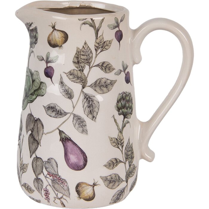 Clayre & Eef Dzbanek Dekoracyjny z Motywem Warzywnym 21x15x23 cm