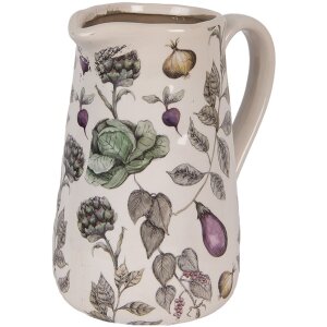 Clayre & Eef Dzbanek Dekoracyjny z Motywem Warzywnym 21x15x23 cm