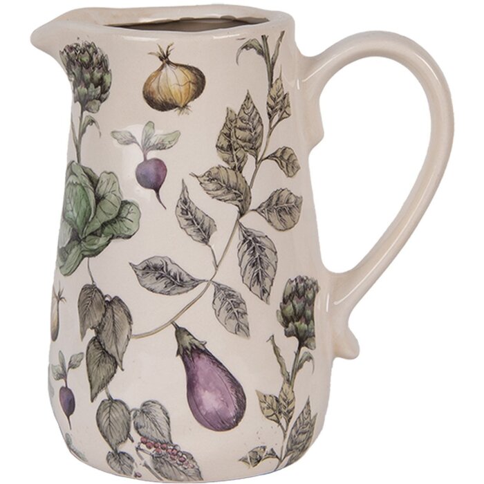 Clayre & Eef Dekorationskanne Gemüsemotiv 16x12x18 cm