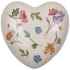 Clayre & Eef 6CECFL0003 Ceramiczne Serce Beżowe 12x12x4cm Styl Wiejski Dekoracja