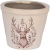 Clayre & Eef Doniczka Ceramiczna z Jeleniem Ø 8x7 cm