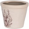 Clayre & Eef Doniczka Ceramiczna z Jeleniem Ø 8x7 cm