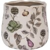 Clayre & Eef Doniczka ceramiczna beżowa z warzywami styl rustykalny